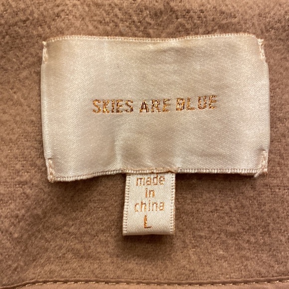 Skies are Blue Size Large Carmel Wool and polyester peacoat - Picture 5 of 7